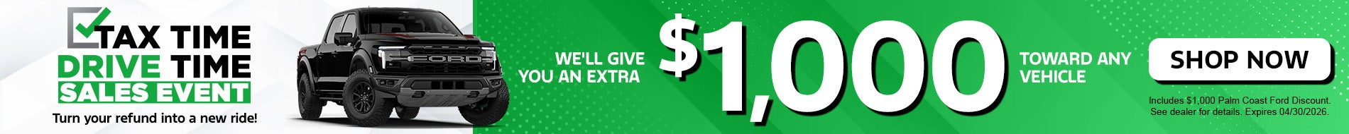 Tax Time Drive Time Event